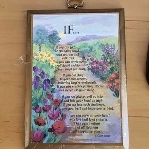 Inspirational quotes “If” plaque